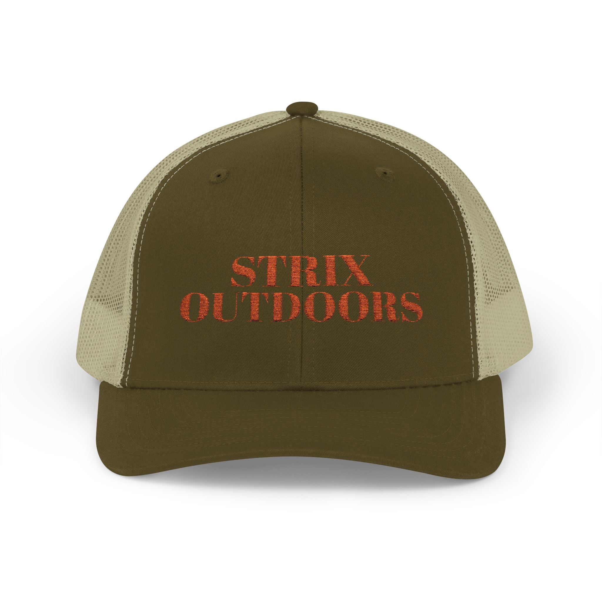 Strix Outdoors Trucker Cap - Camo Logo Snapback Hat for Hunting & Outdoor Enthusiasts
